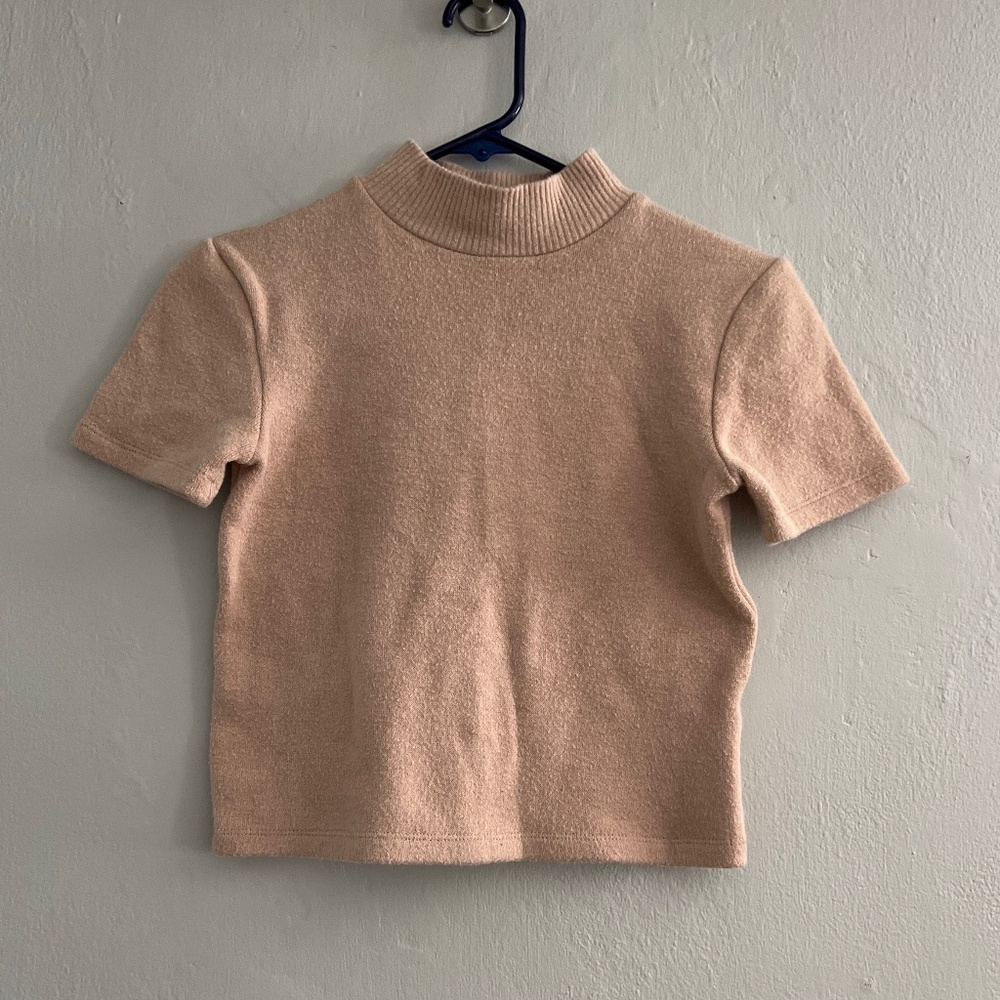 Zara crop mock neck sweater top size medium